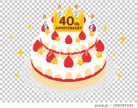 40th anniversary cake - Decorated Cake by Paul Kirkby - CakesDecor
