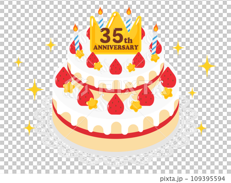 35周年記念のホールケーキ 35周年記念のホールケーキ 109395594