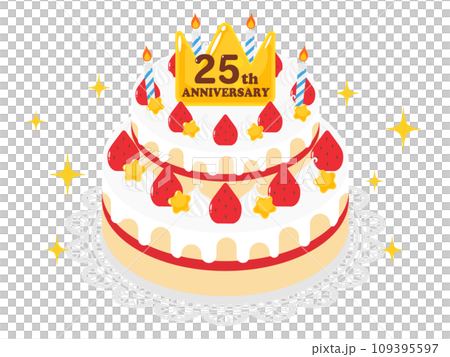 25周年記念のホールケーキ 25周年記念のホールケーキ 109395597