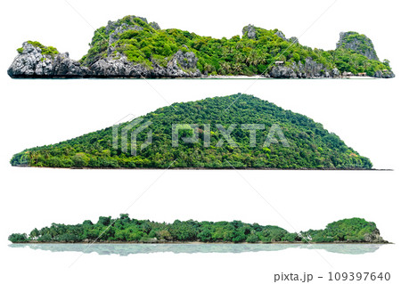 Collection of beautiful Island isolated 109397640