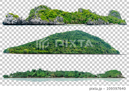 Collection of beautiful Island isolated 109397640
