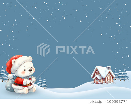 Christmas and New Year celebration background illustration with copy space 109398774