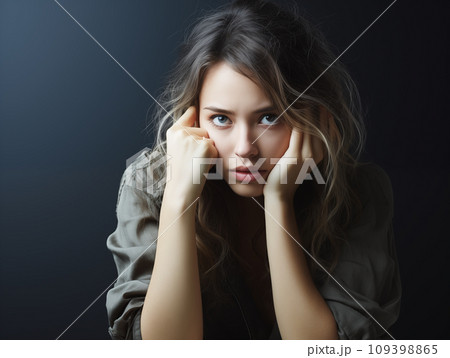 悩む女性 109398865