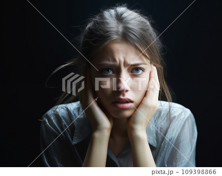 悩む女性 109398866
