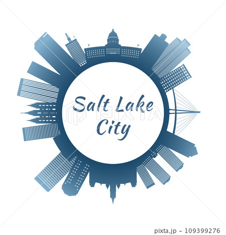 Salt Lake City skyline with colorful buildings. Salt Lake City skyline with colorful buildings. 109399276