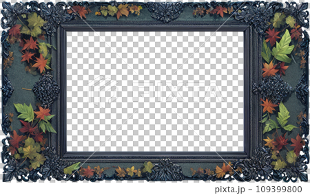 Frame of autumn leaves 109399800
