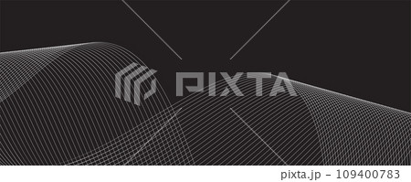 black and white wavy stripes background. Vector illustration 109400783