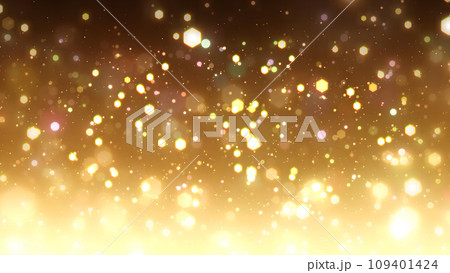 パーティクル背景 ゴールド パーティクル背景 ゴールド 109401424