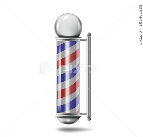 Barber pole isolated on white Barber pole isolated on white 109401588