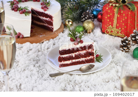 Piece of Red Velvet Cake Piece of Red Velvet Cake 109402017