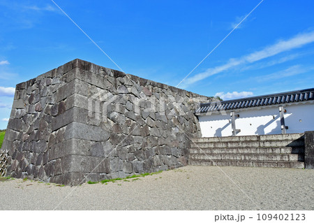 山形市 山形城 国史跡 本丸大手門 桝形 石垣 土塀 二の門の石垣 山形市 山形城 国史跡 本丸大手門 桝形 石垣 土塀 二の門の石垣 109402123