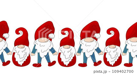 Cartoon Christmas and New Year seamless border Cartoon Christmas and New Year seamless border 109402700