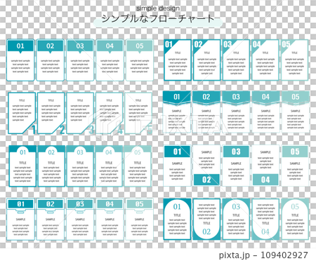 フローチャートのセット テンプレート 流れ ビジネス ステップ インフォグラフィックス シンプル フローチャートのセット テンプレート 流れ ビジネス ステップ インフォグラフィックス シンプル 109402927