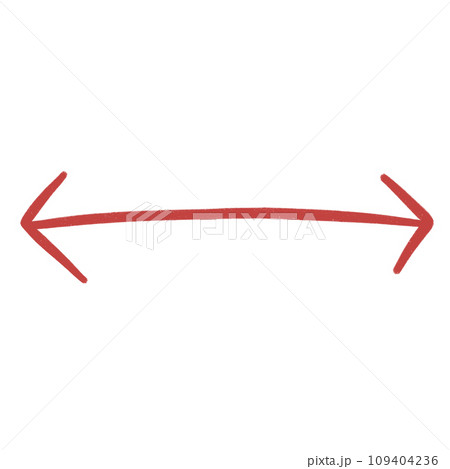 Red Arrow Line Two Way Or Double Arrow Sketch Arrow Line Element 109404236