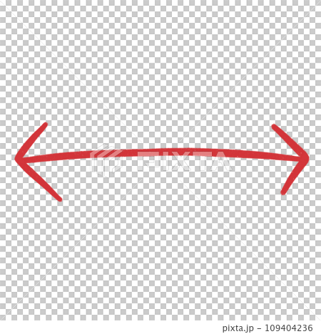 Red Arrow Line Two Way Or Double Arrow Sketch Arrow Line Element 109404236
