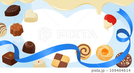 ホワイトデーバナー素材_文字なし（2：1） 109404614