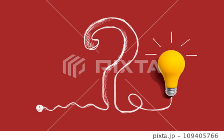 Light bulb and question mark 109405766