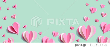 Paper craft hearts 109405790
