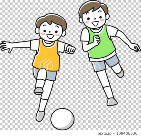 サッカーをする男の子たち 109406630