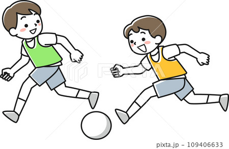 サッカーをする男の子たち 109406633