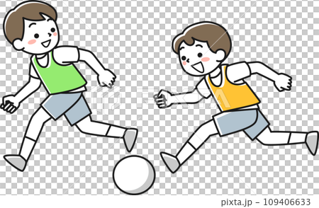 サッカーをする男の子たち 109406633