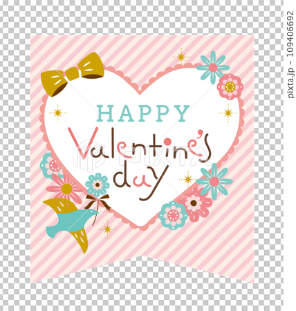 情人節標題與鳥和花 情人節標題與鳥和花 109406692