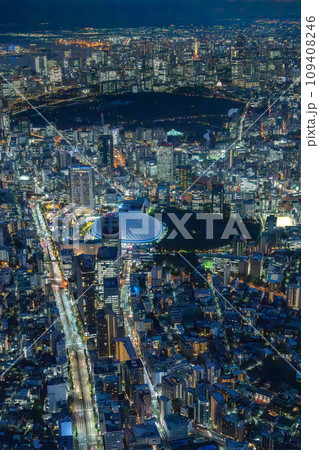 東京ドームとタワーが見える東京夜景 東京ドームとタワーが見える東京夜景 109408246