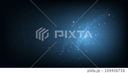 Abstract connection on dark blue background. Abstract connection on dark blue background. 109408738