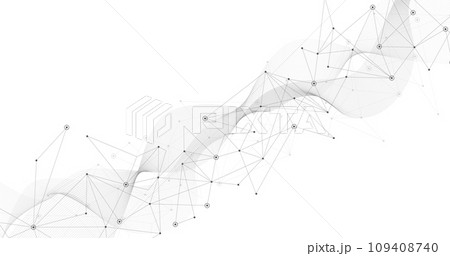 Geometric mesh lines on a white background. Geometric mesh lines on a white background. 109408740