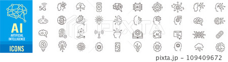 AI line icons collection AI line icons collection 109409672