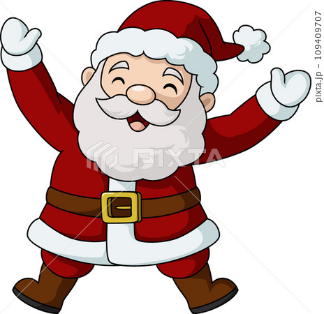 Cute santa claus cartoon on white background Cute santa claus cartoon on white background 109409707