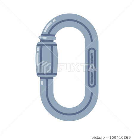 Carabiner or Karabiner as Clip and Shackle Vector Illustration 109410869