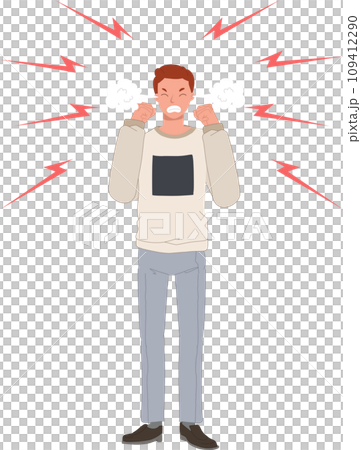 Aggressive Anger. Furious Very Angry Person. Aggressive Anger. Furious Very Angry Person. 109412290