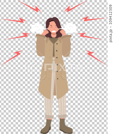 Aggressive Anger. Furious  Very Angry Person. 109412309