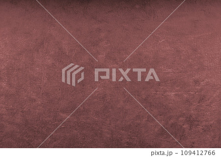Burgundy abstract background. The burgundy-Colored Texture of a Plastered Wall with space to copy. 109412766