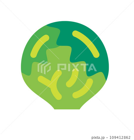 野菜、レタスを表すカラースタイルのアイコン 109412862