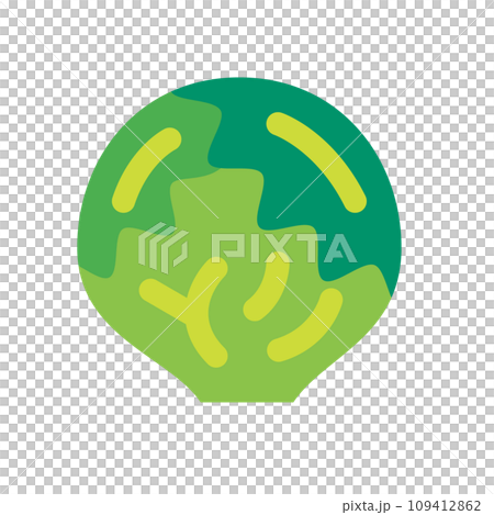 野菜、レタスを表すカラースタイルのアイコン 109412862