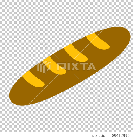 Color style icon representing bread, french bread Color style icon representing bread, french bread 109412990