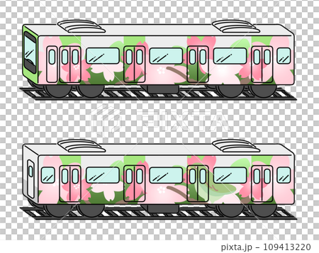 春天包裹火車彩色插圖 109413220