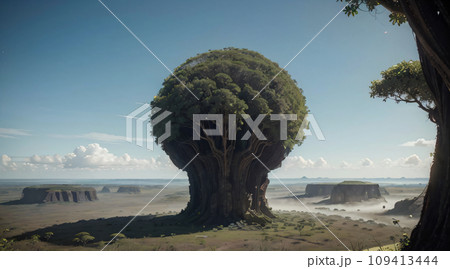 きのこのような木のある世界 109413444