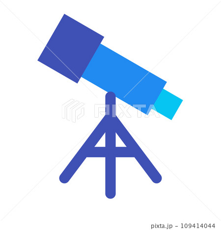 宇宙、望遠鏡を表すカラースタイルのアイコン 109414044