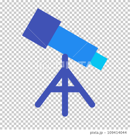 宇宙、望遠鏡を表すカラースタイルのアイコン 109414044