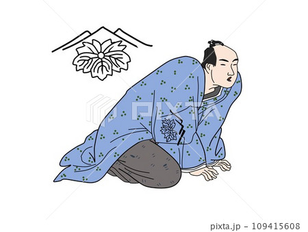 蔦屋重三郎の肖像（ロゴ付） 109415608