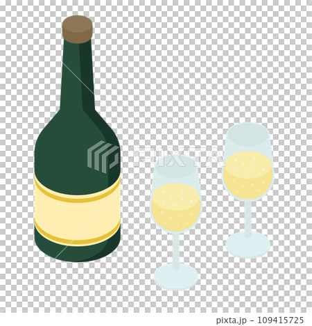 simple champagne illustration 109415725