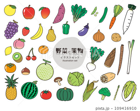 野菜果物イラストセット＿カラー 109416910