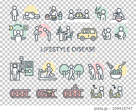 Icon illustration related to lifestyle diseases 109418747