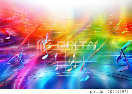 カラフルな音符-3 109418972