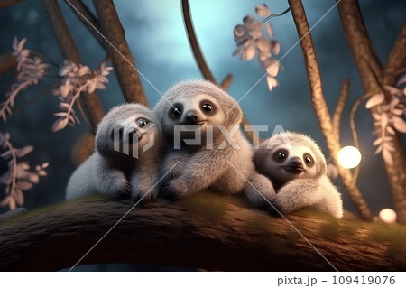 森の中のナマケモノくん 109419076