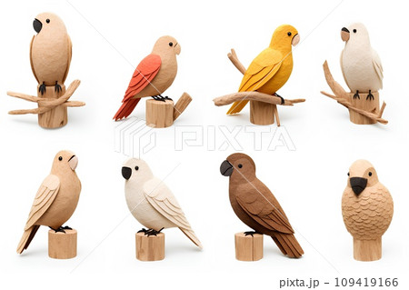 木工でできた鳥-2 109419166