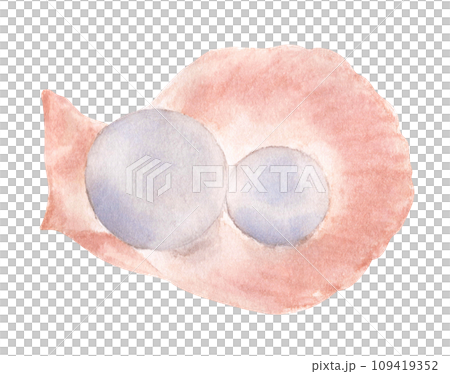 Pearl. Watercolor illustration. 109419352